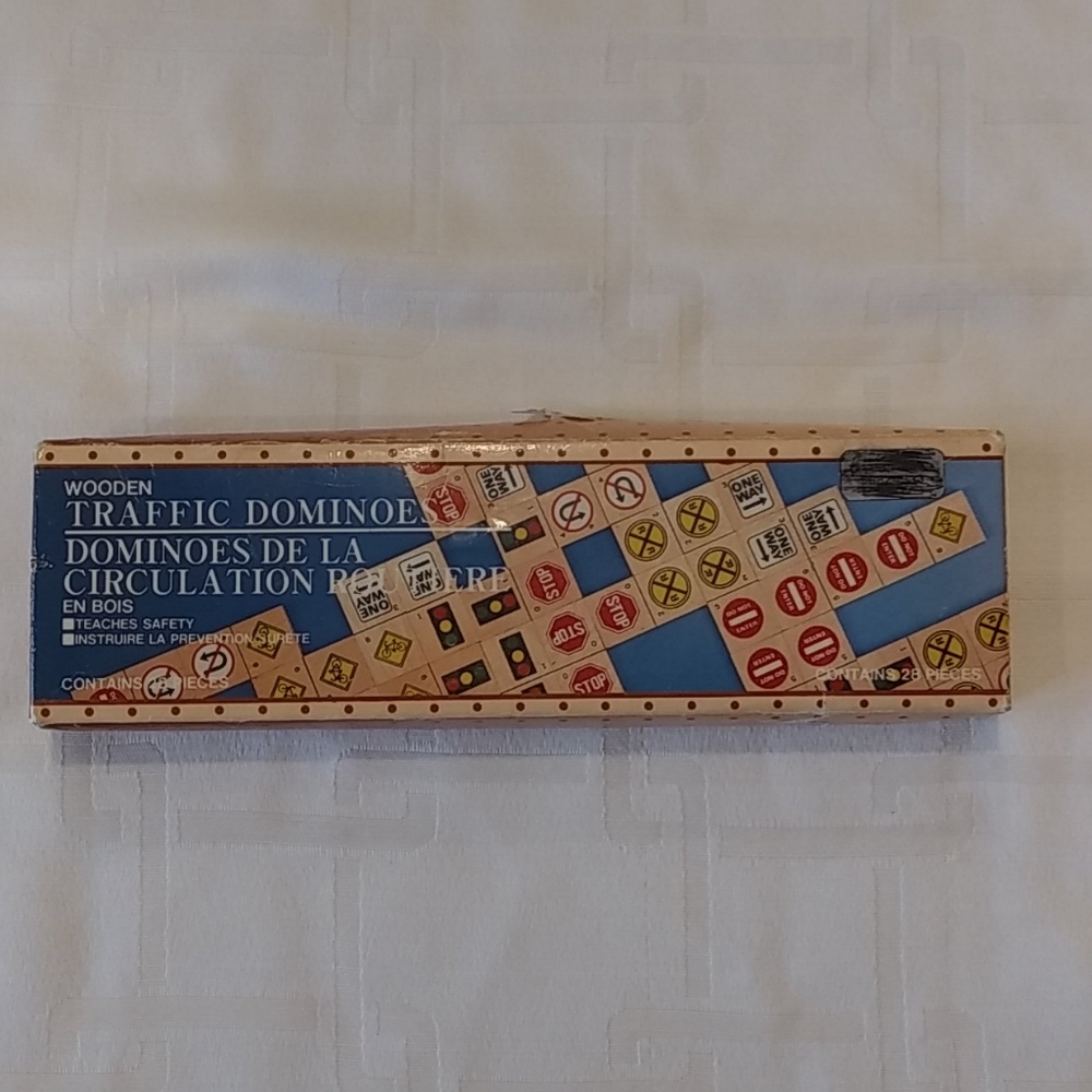 Vintage Wooden Traffic Dominoes